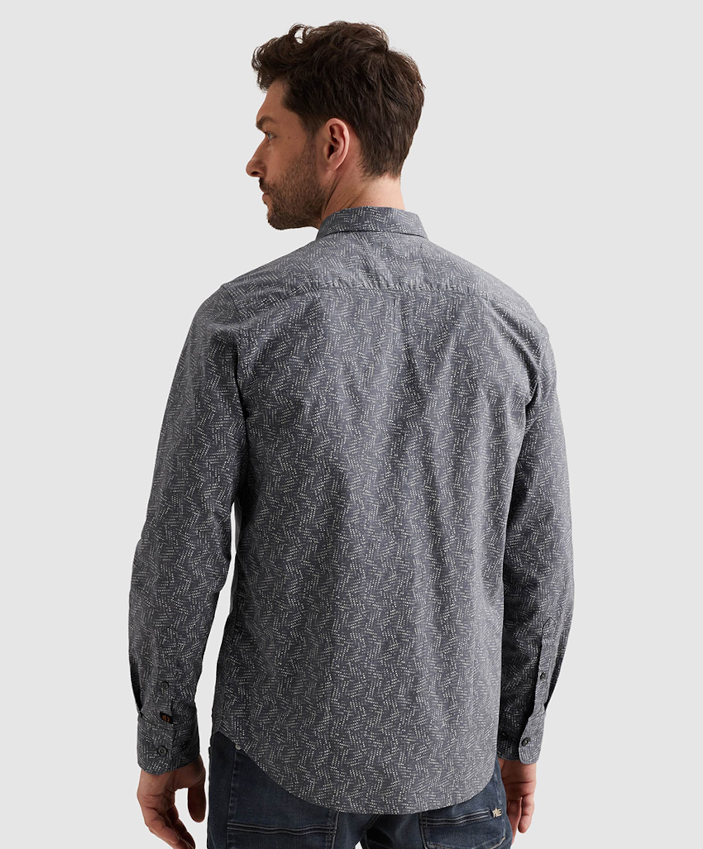 PME Legend Heren overhemd lange mouw blauw
