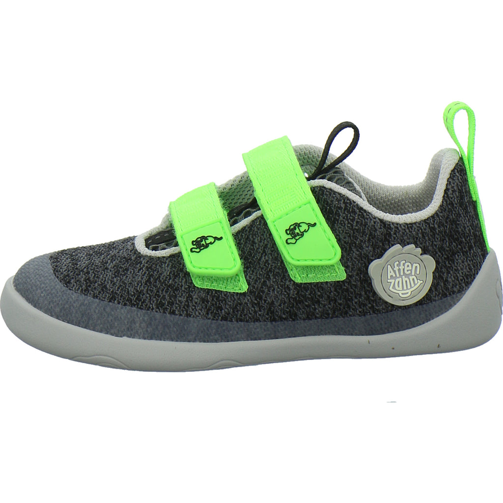 Affenzahn Halbschuhe Jungen Knit Happy Grau-kombi