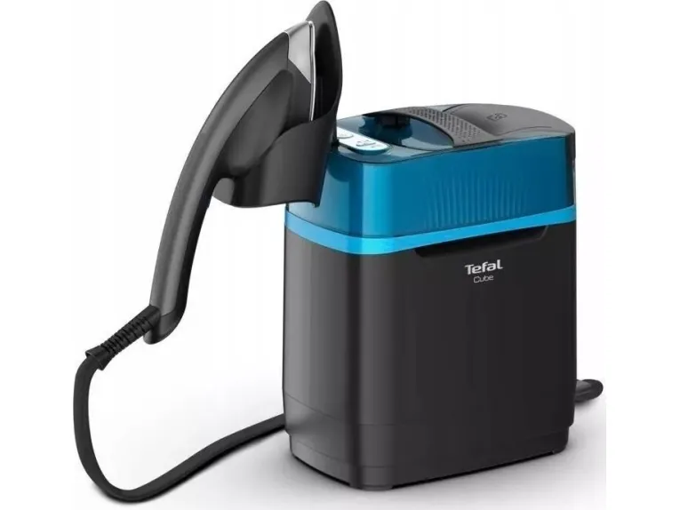 Tefal Cube UT2020, Håndholdt beklædningsdamper, 1,1 L, 1,17 min., Sort, Blå, 90 g/min, 200 g/min