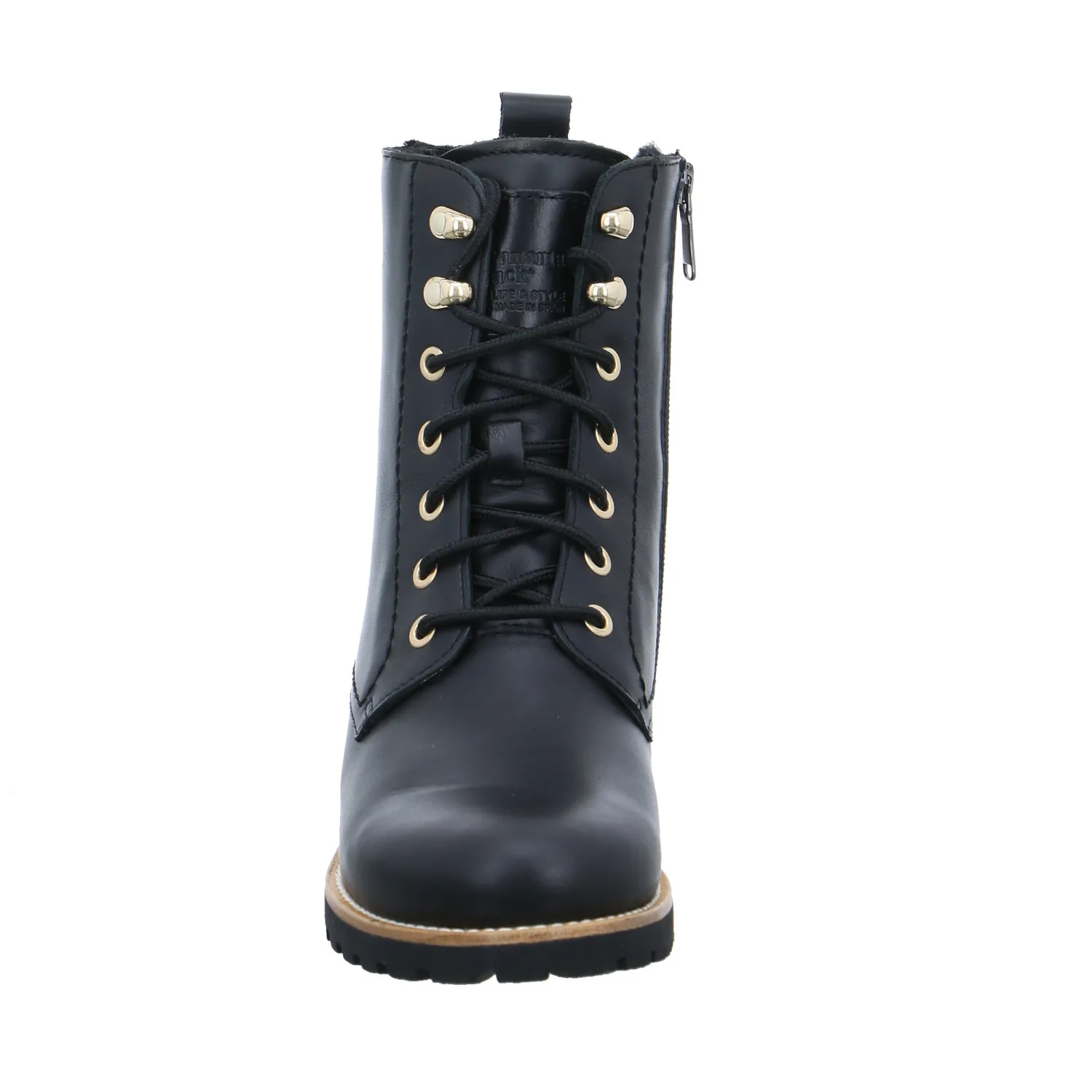 PANAMA JACK Boot Schwarz Leder  mit Lammfell - Innenfutter