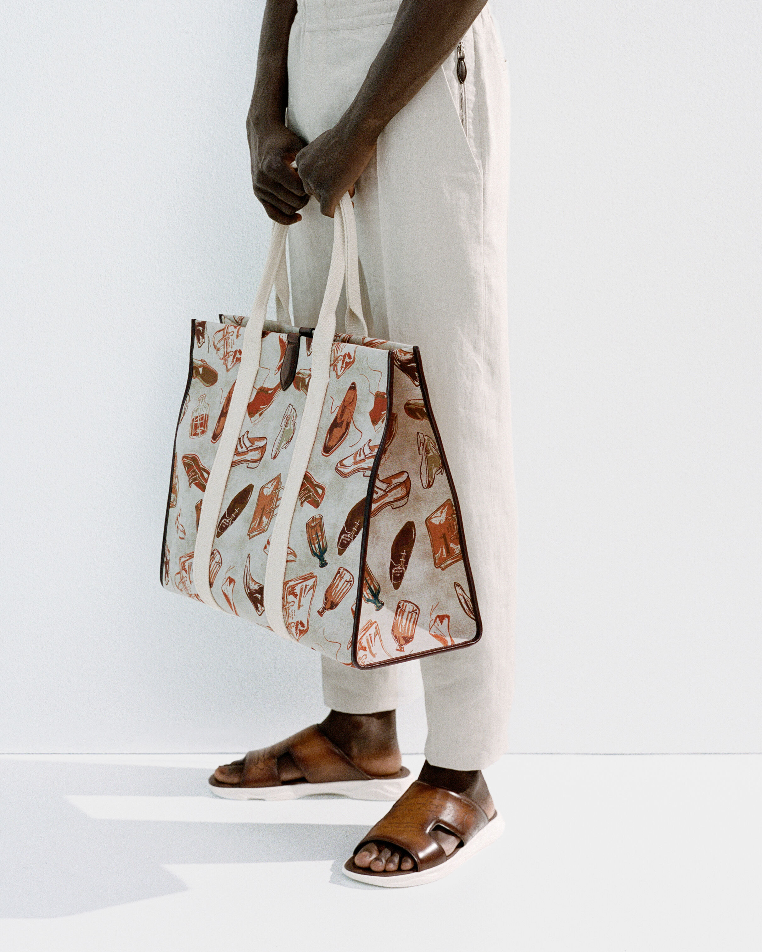 Cabas Open Tote XL En Tissu Imprime