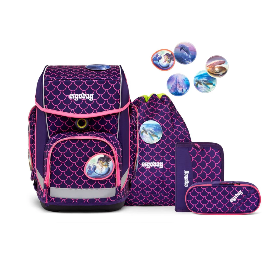 Ergobag Cubo Lumi - Schulranzen Set 5tlg. Modell 2024 PerlentauchBär