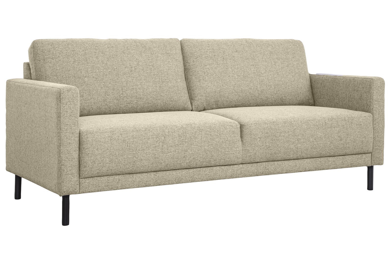 Billy 3-seter sofa 3-seter i tekstil Neve 16 beige/greige med sorte ben.