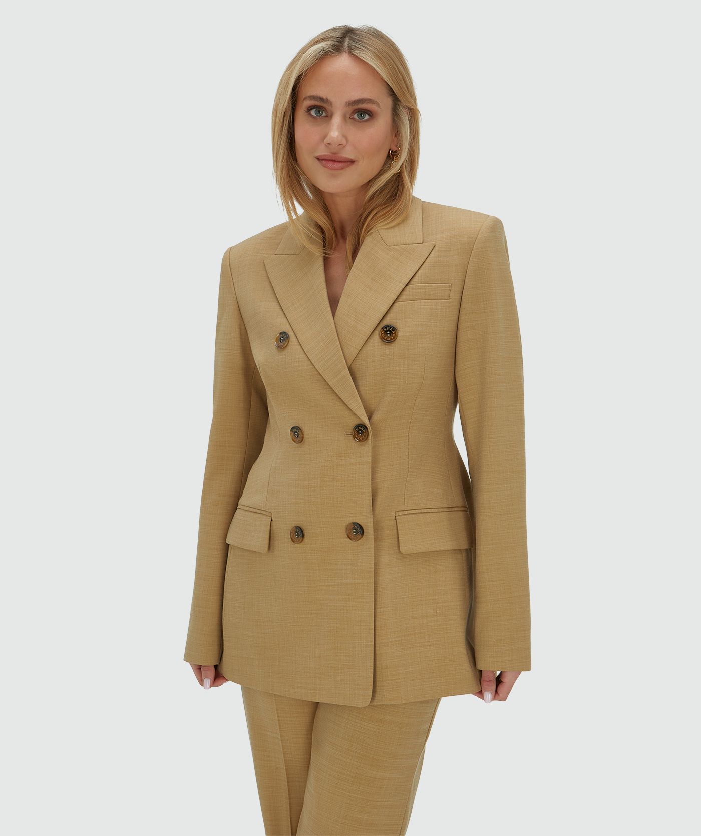 JV-SANNE fitted blazer - light camel