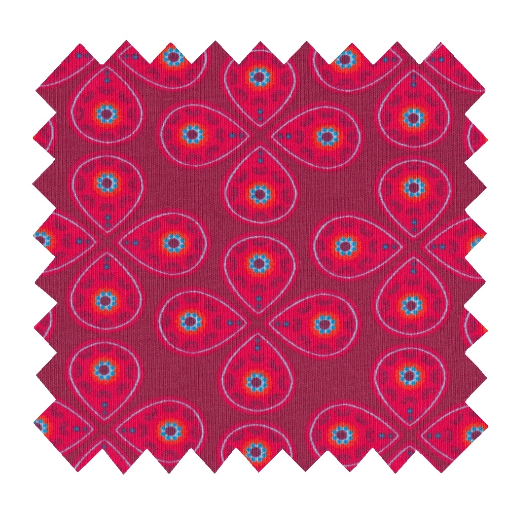 Tissu Jersey Trèfle Rouge