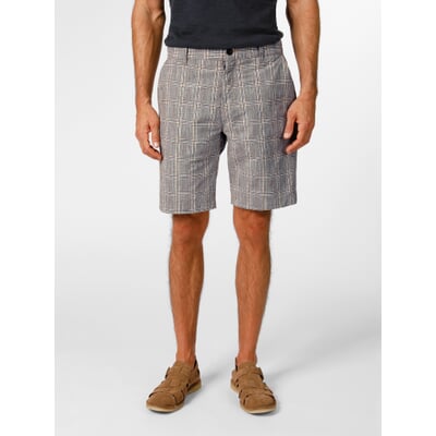 Herrenshorts kariert, Grau-Braun