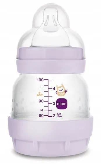 MAM BABY 1087 FLASKE - PERFEKT START - 130ML - PLANET LOVE BABY GIRL - LILLA- 1 STK.