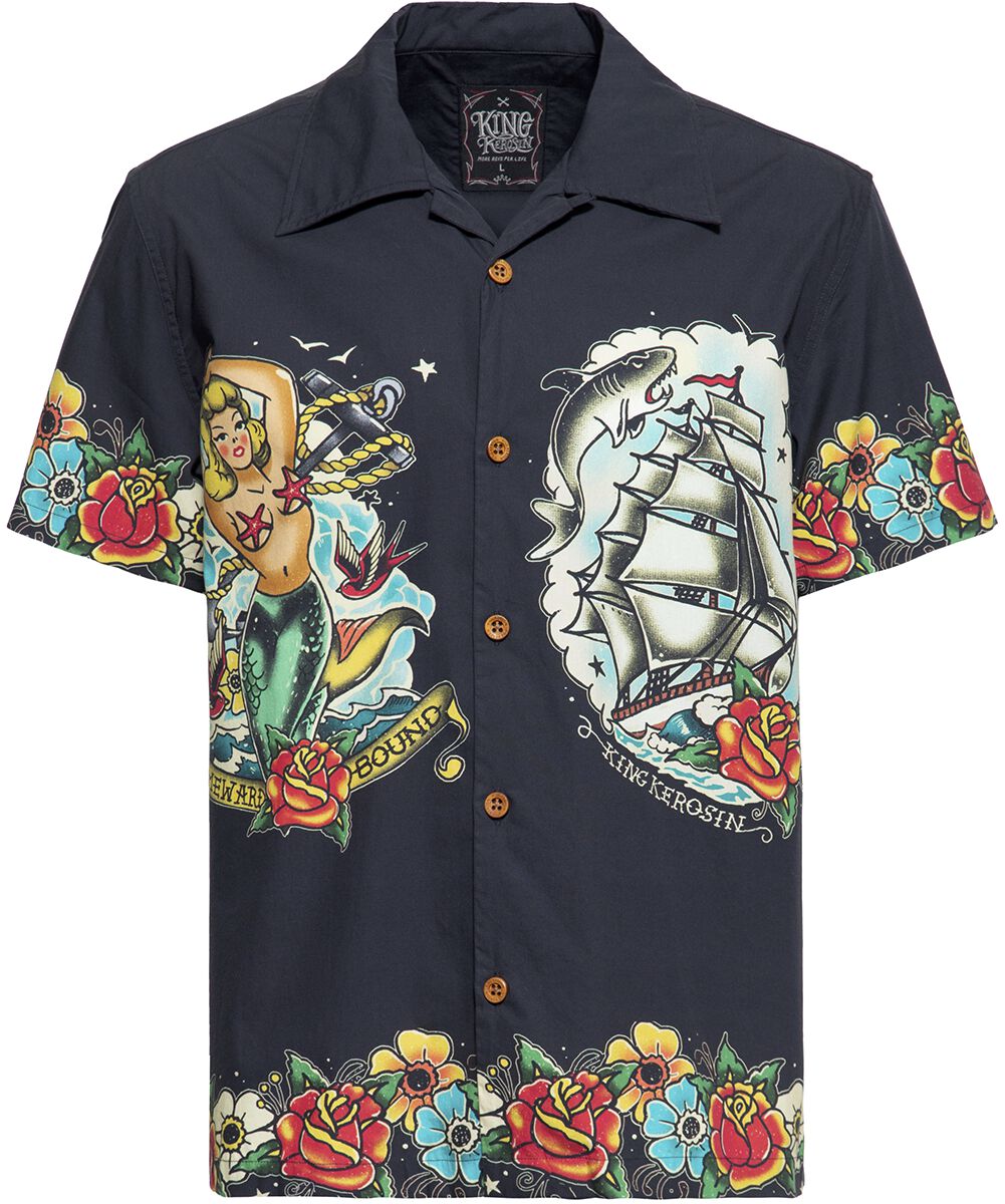 Tropical Hawaiian-style deluxe | King Kerosin Chemise manches courtes