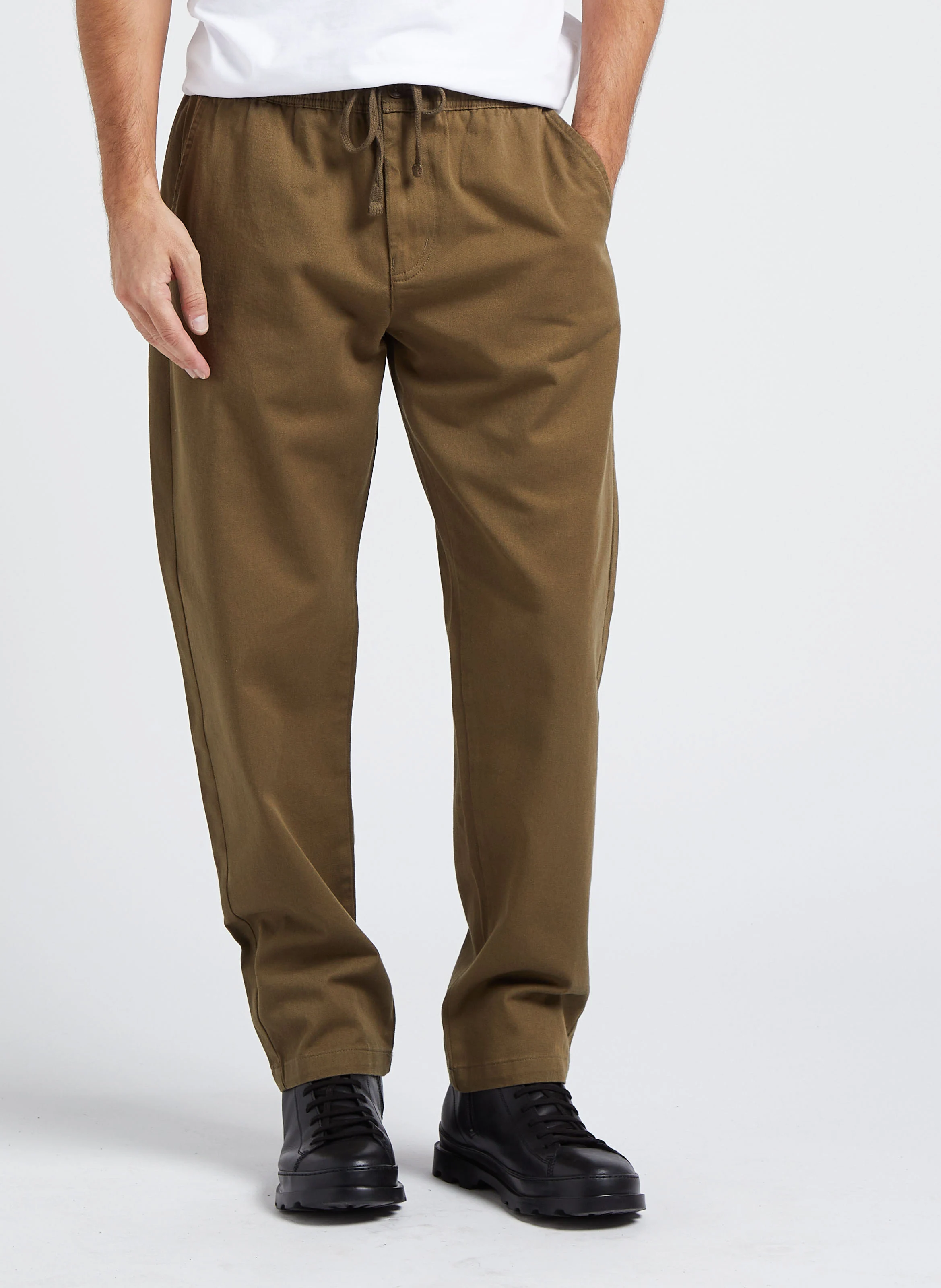Pantalon droit en coton biologique| Vert