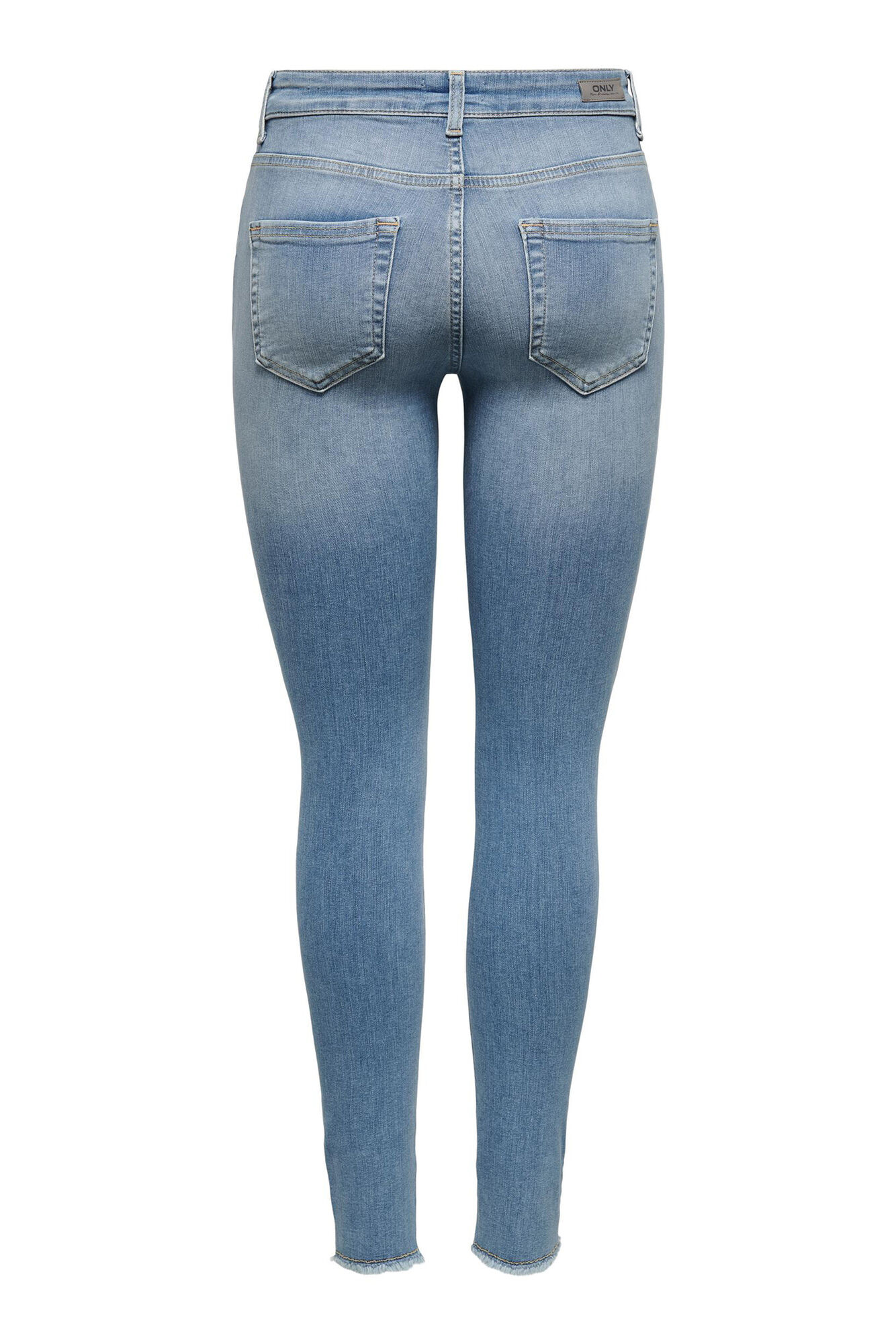 Calça jeans skinny na altura do tornozelo