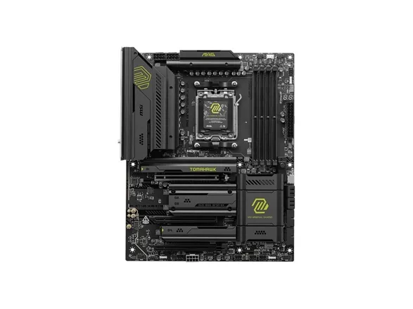 MSI MAG X870E TOMAHAWK WIFI - Bundkort - ATX - Socket AM5 - AMD X870E Chipset - USB-C 3.2 Gen 2x2, USB-C 3.2 Gen2, USB 3.2 Gen 2, USB 3.2 Gen 1, USB4 - 5 Gigabit Ethernet, Wi-Fi 7 - onboard grafik (CPU påkrævet) - HD Audio (8-kanaler)