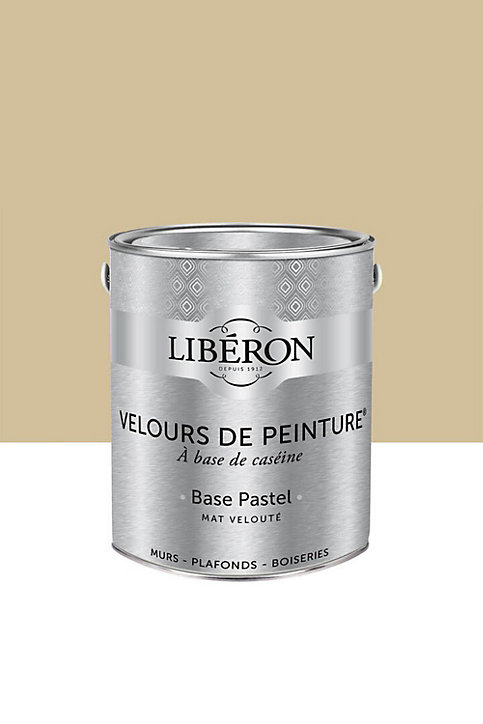Peinture multisupport murs, plafonds et boiseries Velours de peinture beige peau de chamois Libéron 2,5L