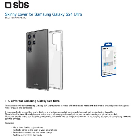 SBS Samsung Galaxy S24 Ultra cover - transparent
