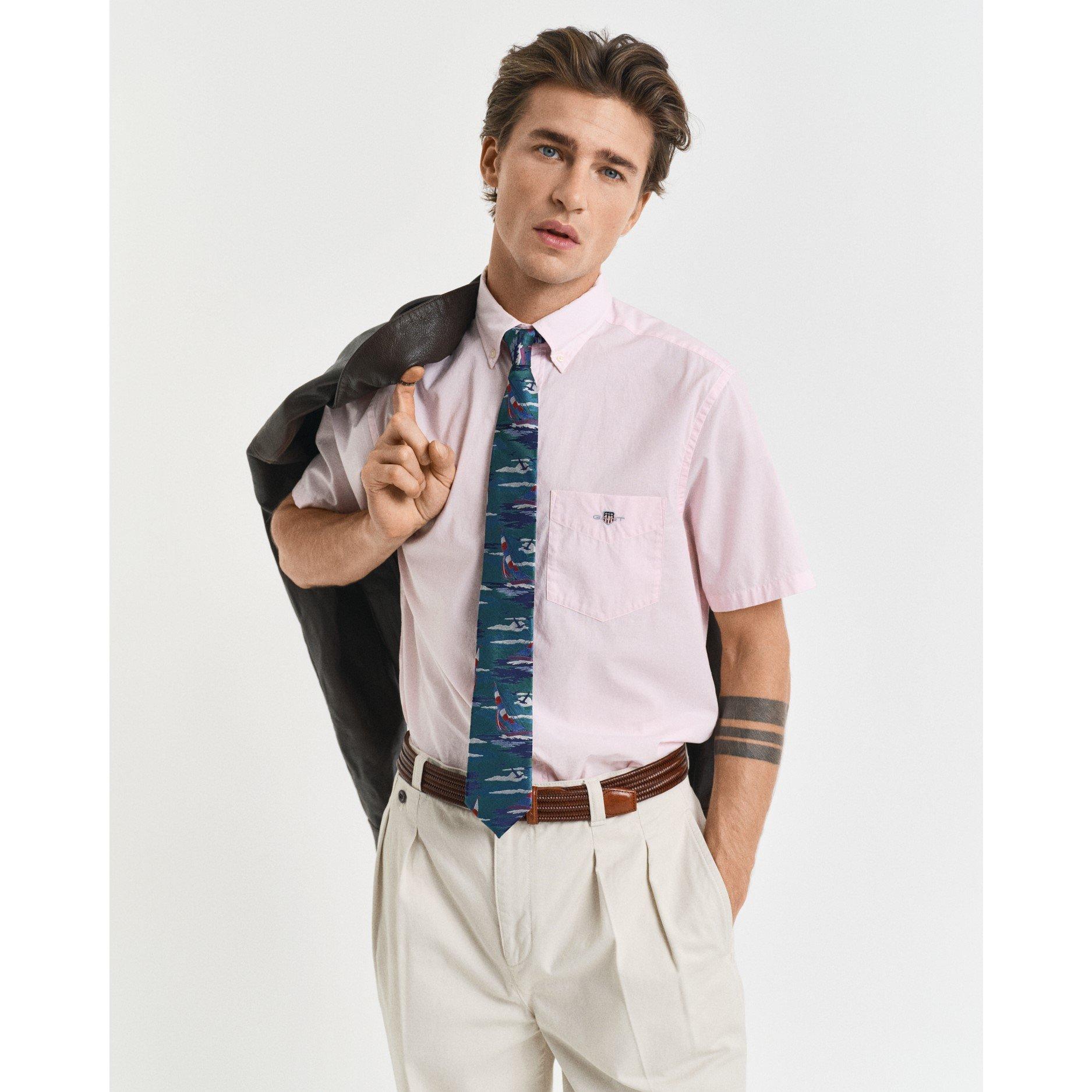 Gant Regular Fit Classic Poplin Short Sleeve Shirt