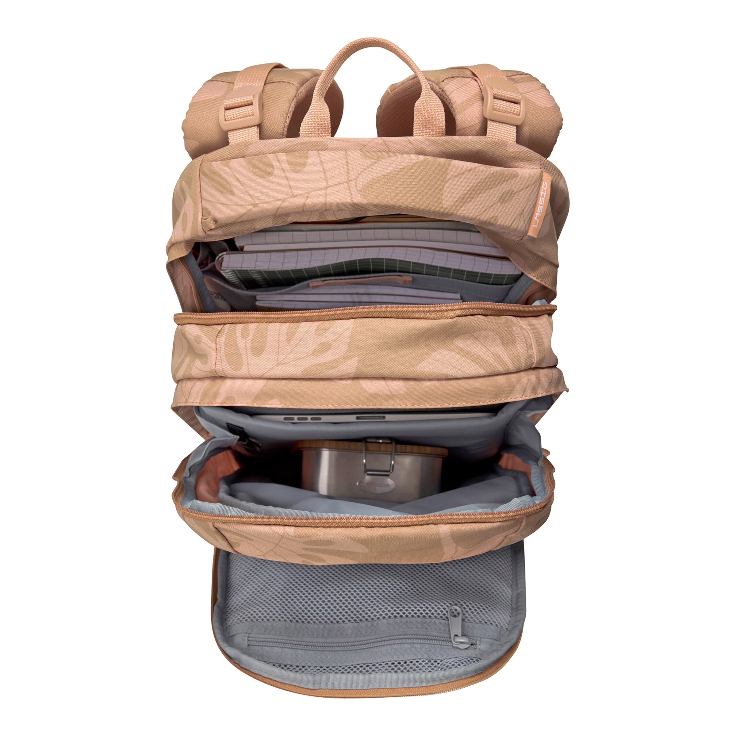 Lässig Schulrucksack BOLD Origin Leaves caramel