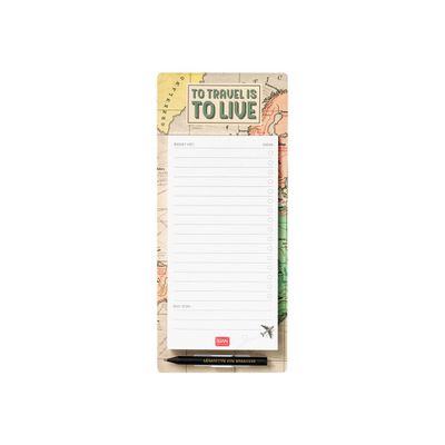 Legami Don't Forget - Bloc-notes magnétique - 11 x 28 cm - 60 feuilles - travel