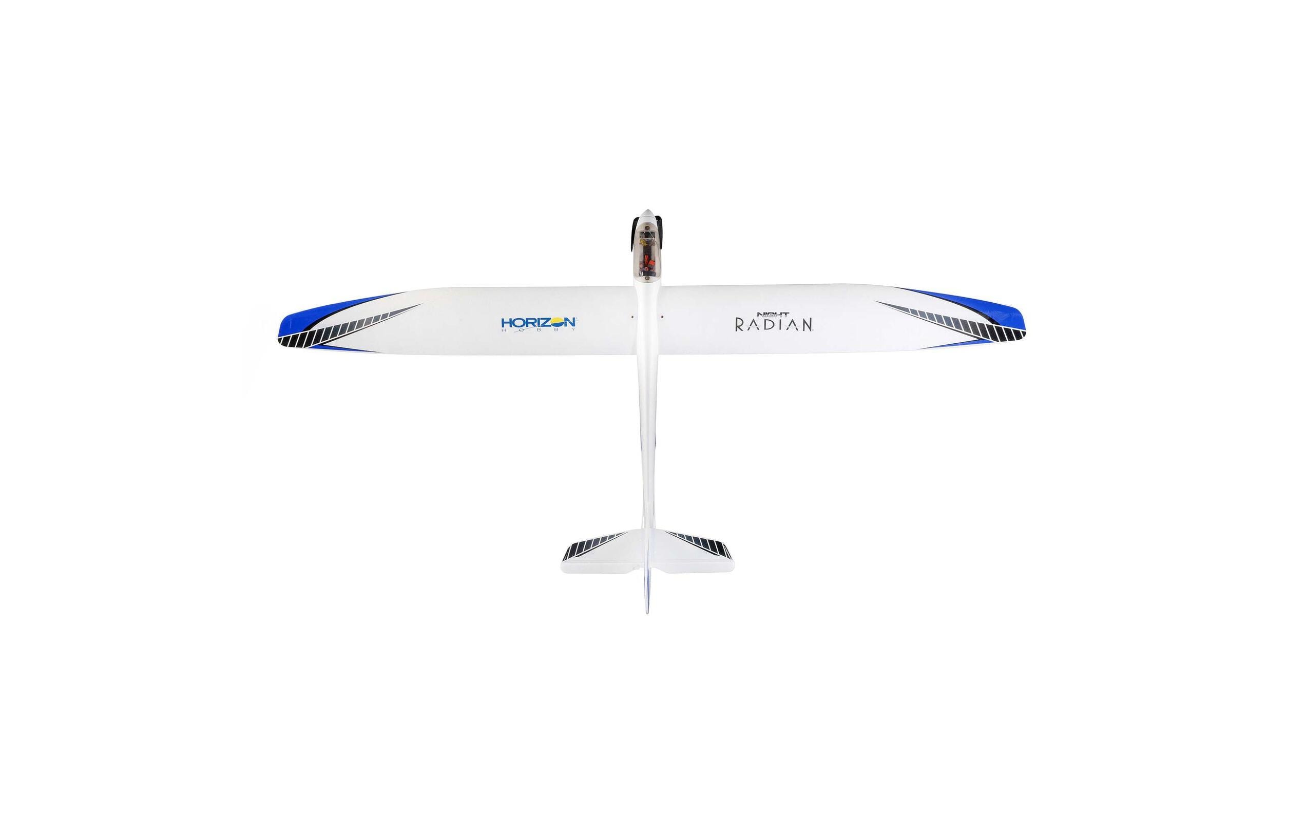 Motorsegler Night Radian 2000 mm BNF Basic<br>Elektrosegler mit Nachtflug-Beleuchtung und AS3X Technologie