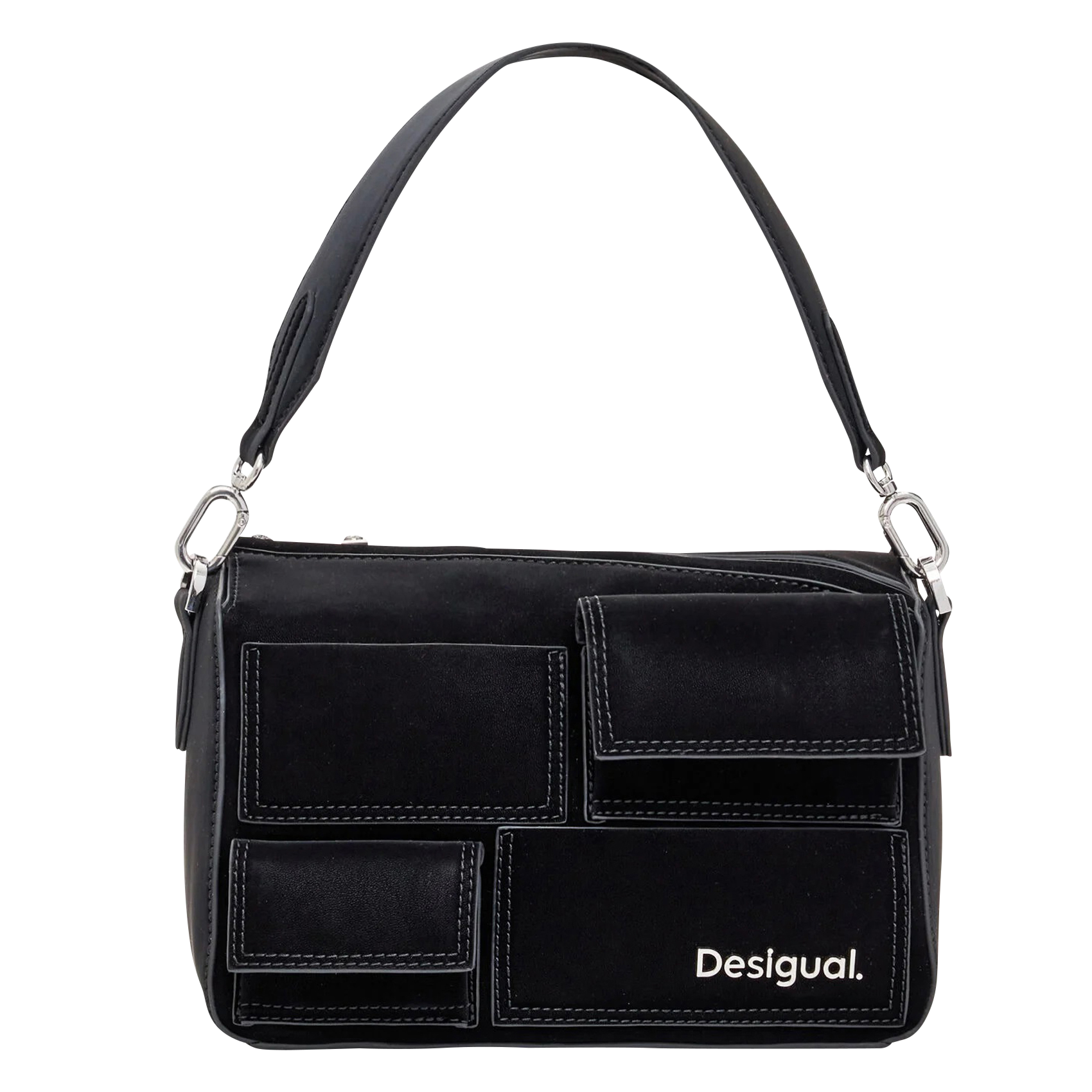 Sac bandoulière effet cuir | Noir