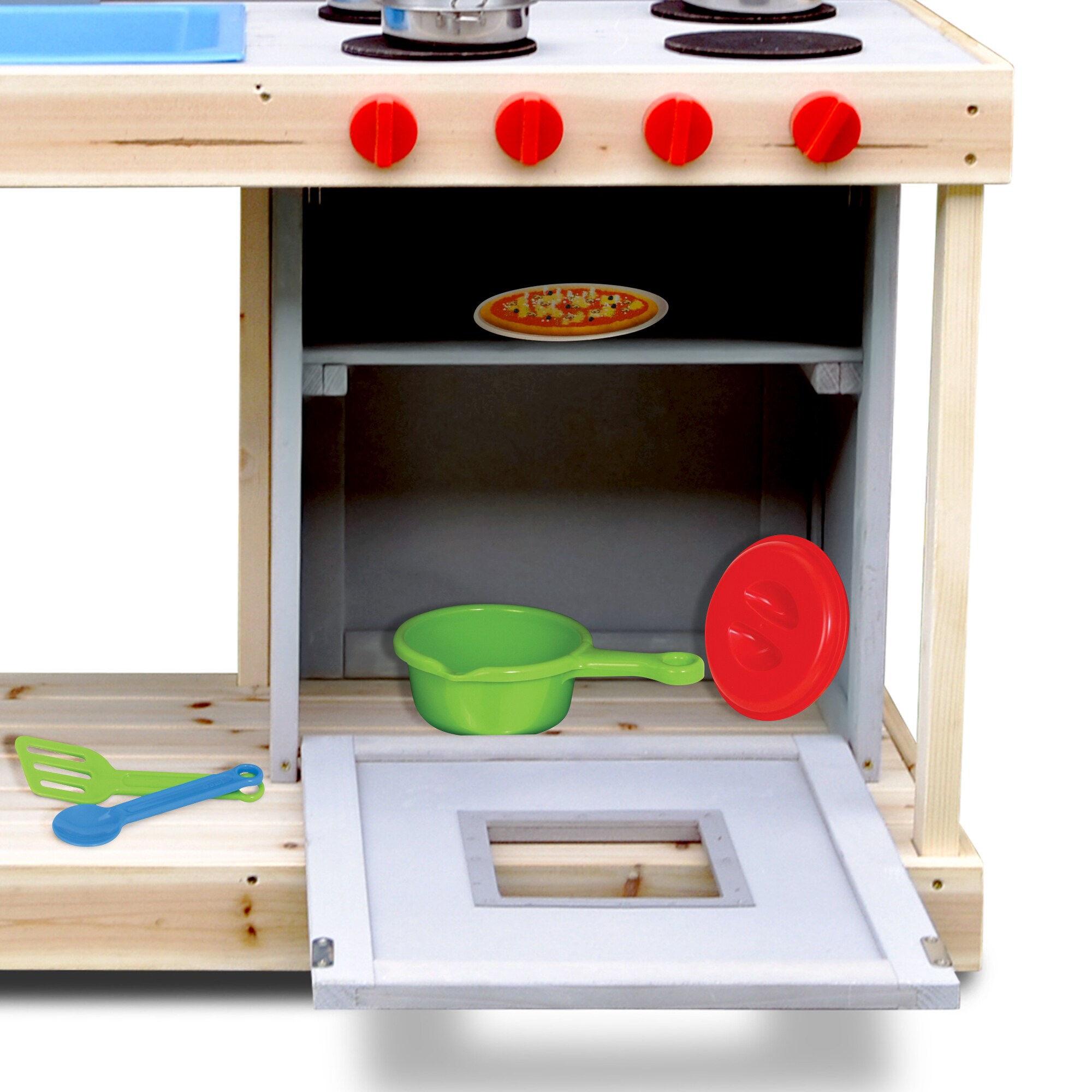 Coemo Spielküche Noah Outdoor Matschküche mit Kreidetafel