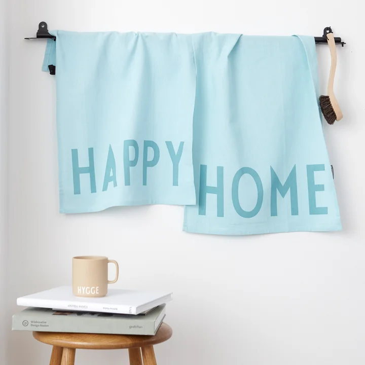 Design Letters - Favourite Geschirrtuch, Sweet / Home, olive green (2er-Set)