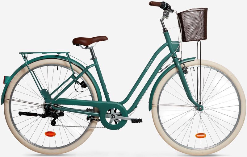 Elops - 520 - Stadsfiets - Groen - Laag Frame