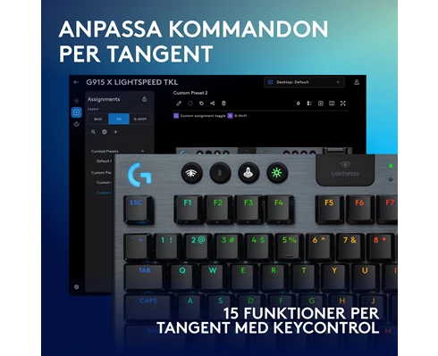 Logitech G915 X TKL - Tactile - Black