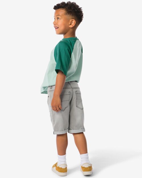 short enfant jogdenim gris