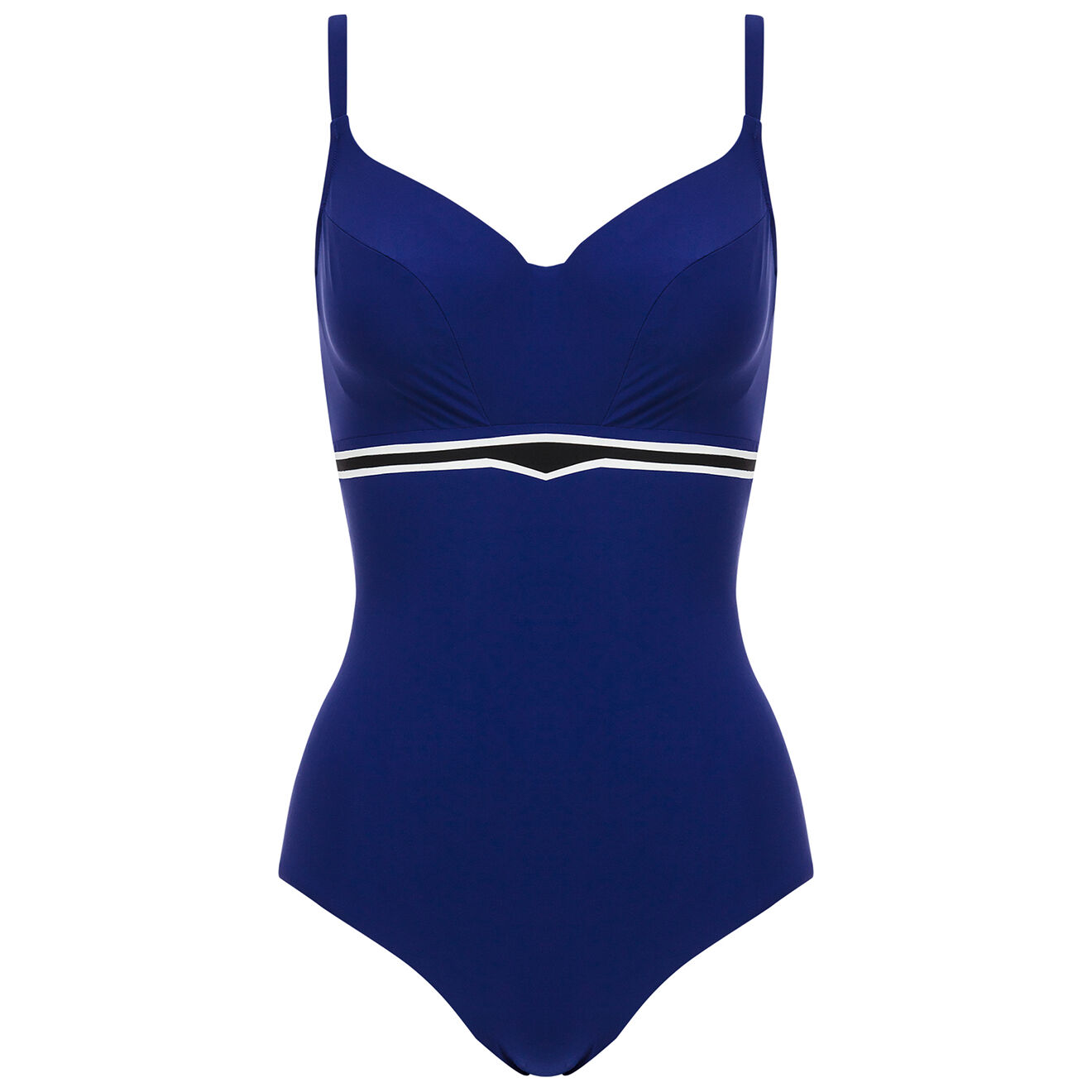 Chantelle Maillot de bain 1 Pièce enveloppant Horizon bleu marine