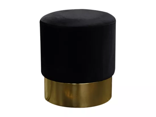 Pouf - Noir Velours - LIZA