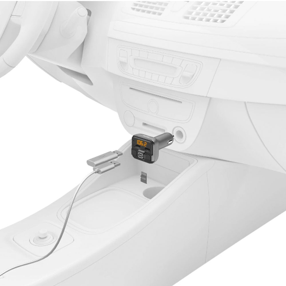 (2.4A) Auto FM Dual USB Audio Transmitter mit Bluetooth Funktion (00014164) - Schwarz