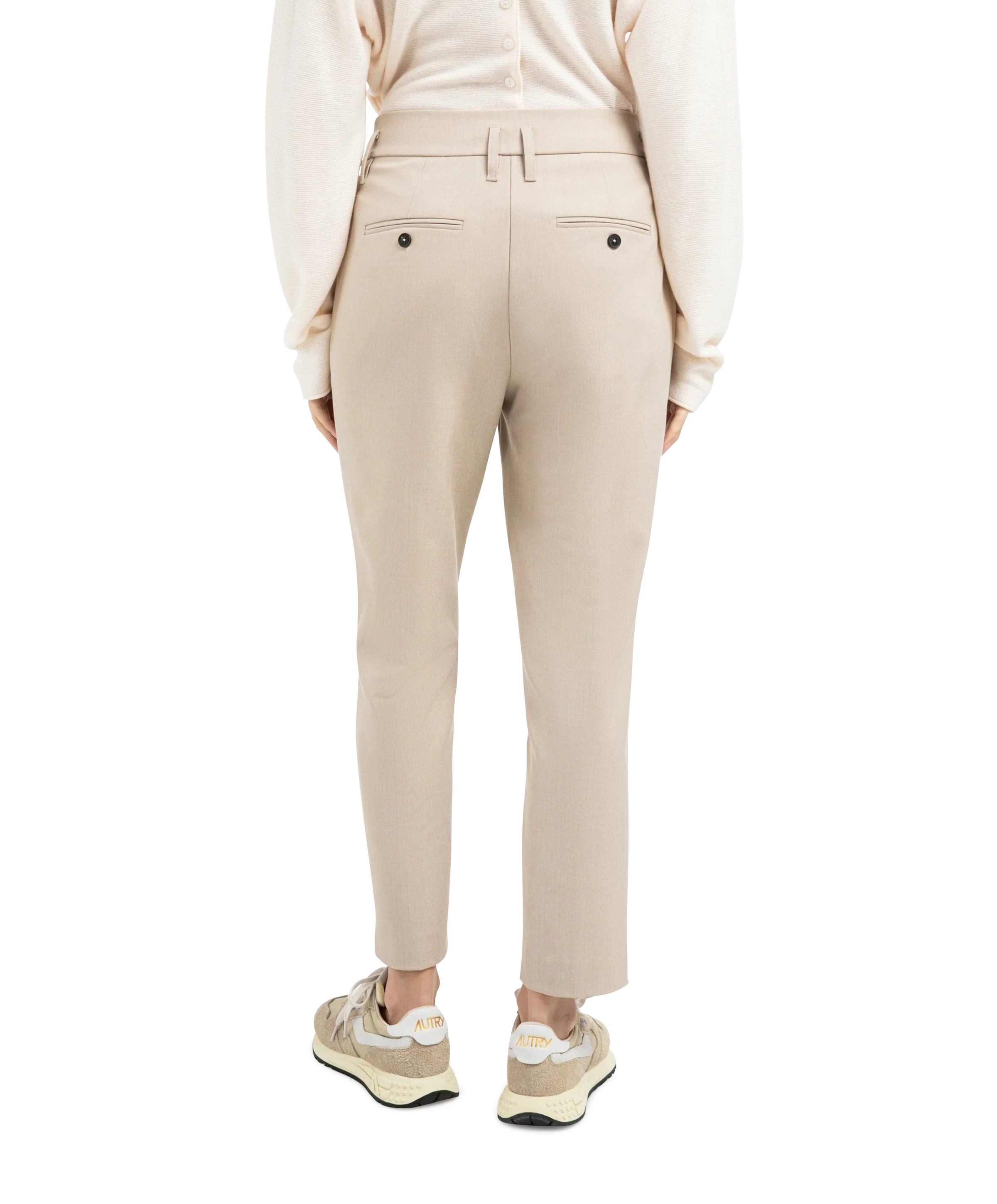 YAYA Broek met taillebanddetail dames broek beige