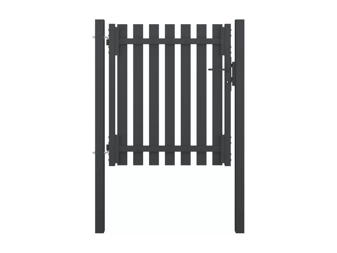 Portail de cl?ture de jardin Acier 1x1,25 m Anthracite