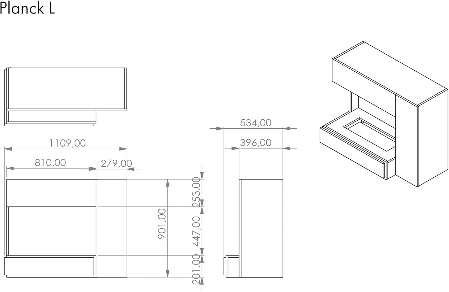 GLOW FIRE Wasserdampf Kamin PLANCK Links (Standkamin) - Elektrokamin mit realistischen LED 3D-Flammen, Knistereffekt & Fernbedienung, 109x90 cm - Opti-Myst 600 Elektro Kamin mit Holz-Deko, Weiß
