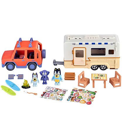 Bluey Spielset - Allrad und Wohnwagen