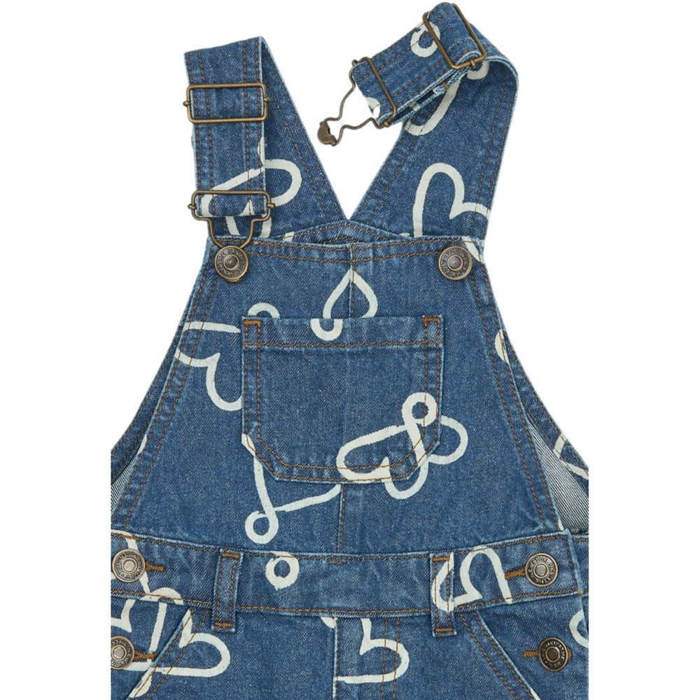 Køb THE NEW Siblings Medium Blue Denim Aop Tnstshea Denim Dungarees