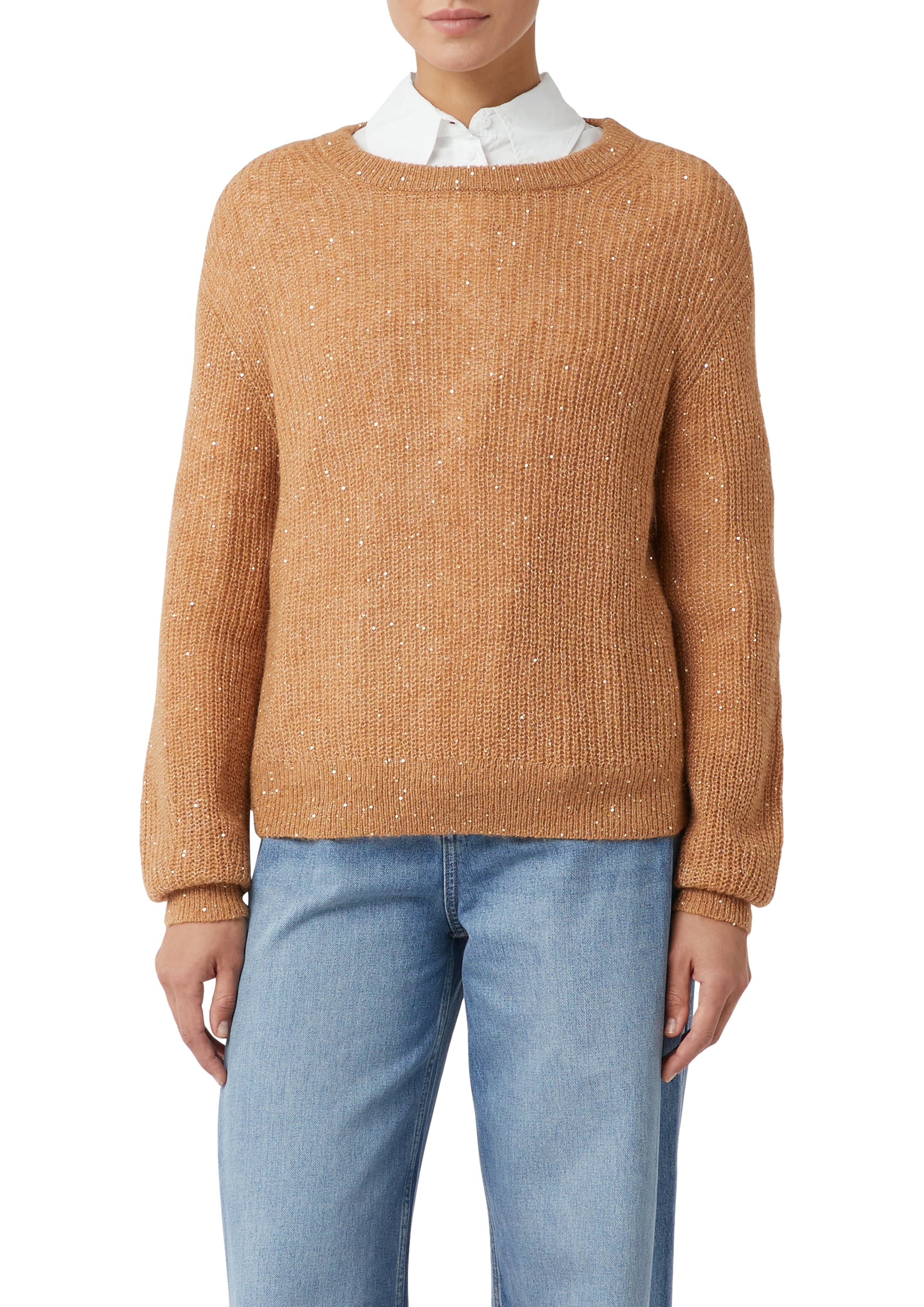 Comma Strickpullover , mit Glitzer-Details