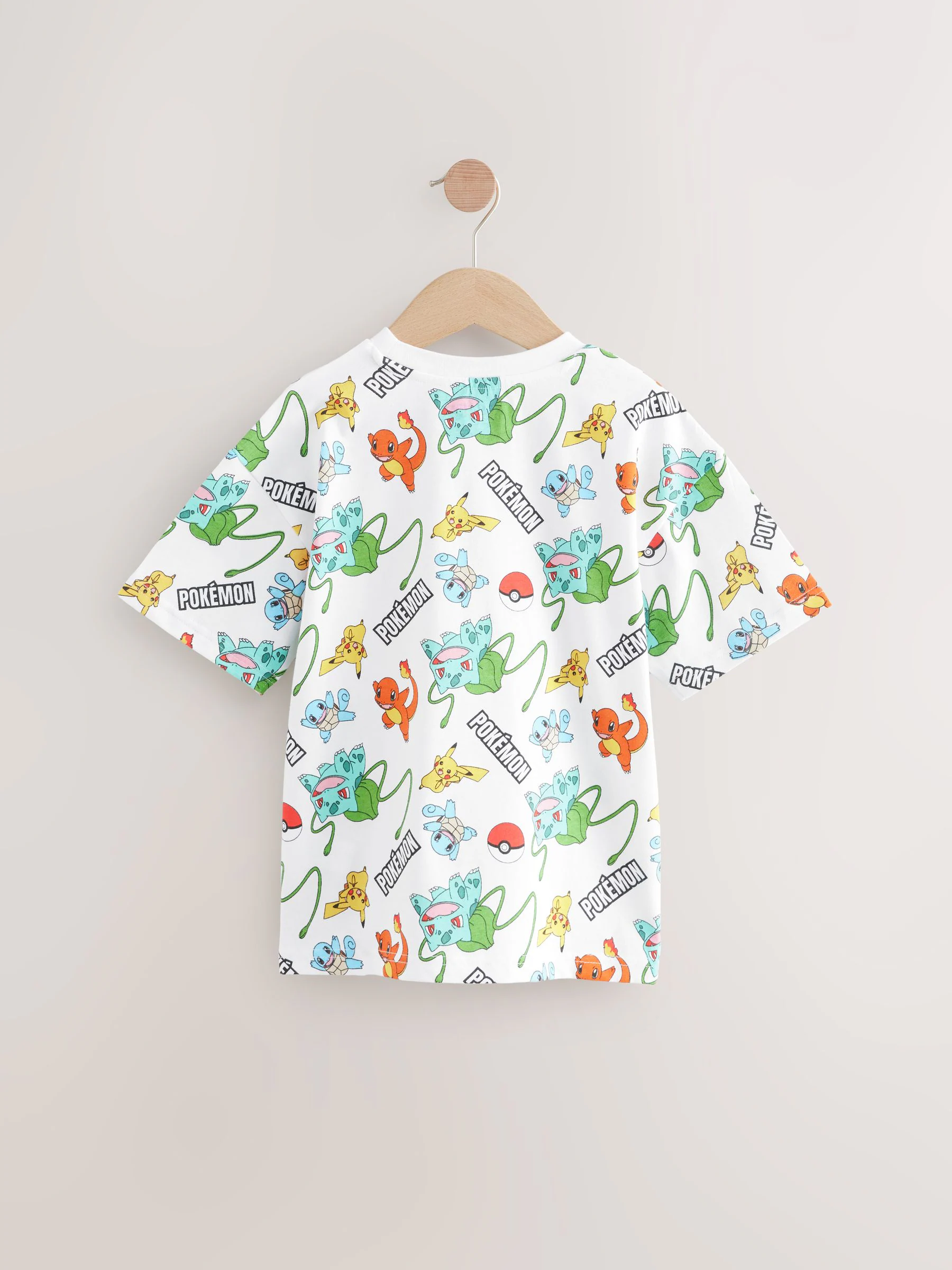 Wit met print - Pokémon T-shirt met pailletten en korte mouwen (4 - 14 jr)