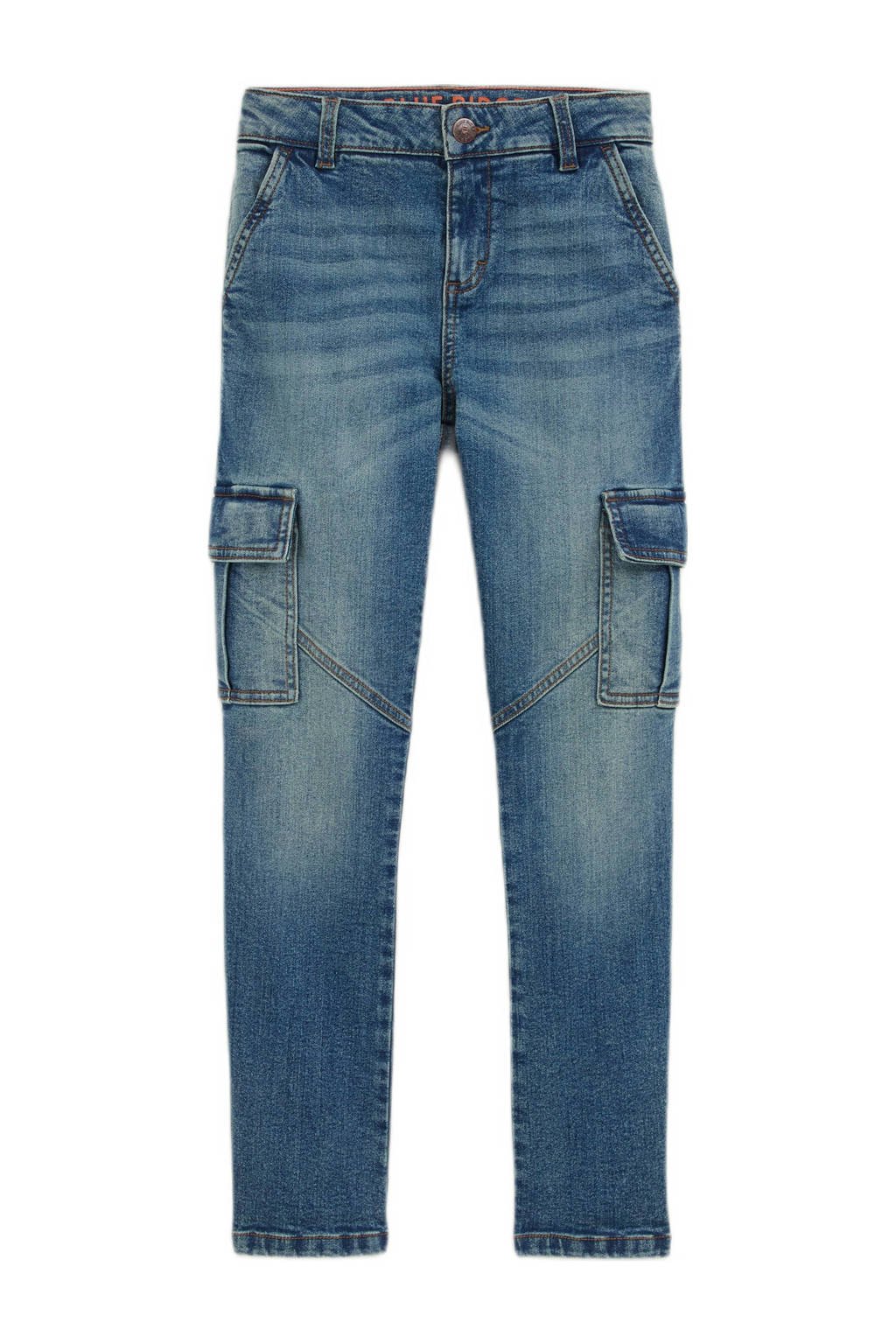 WE Fashion tapered fit jeans blue used denim