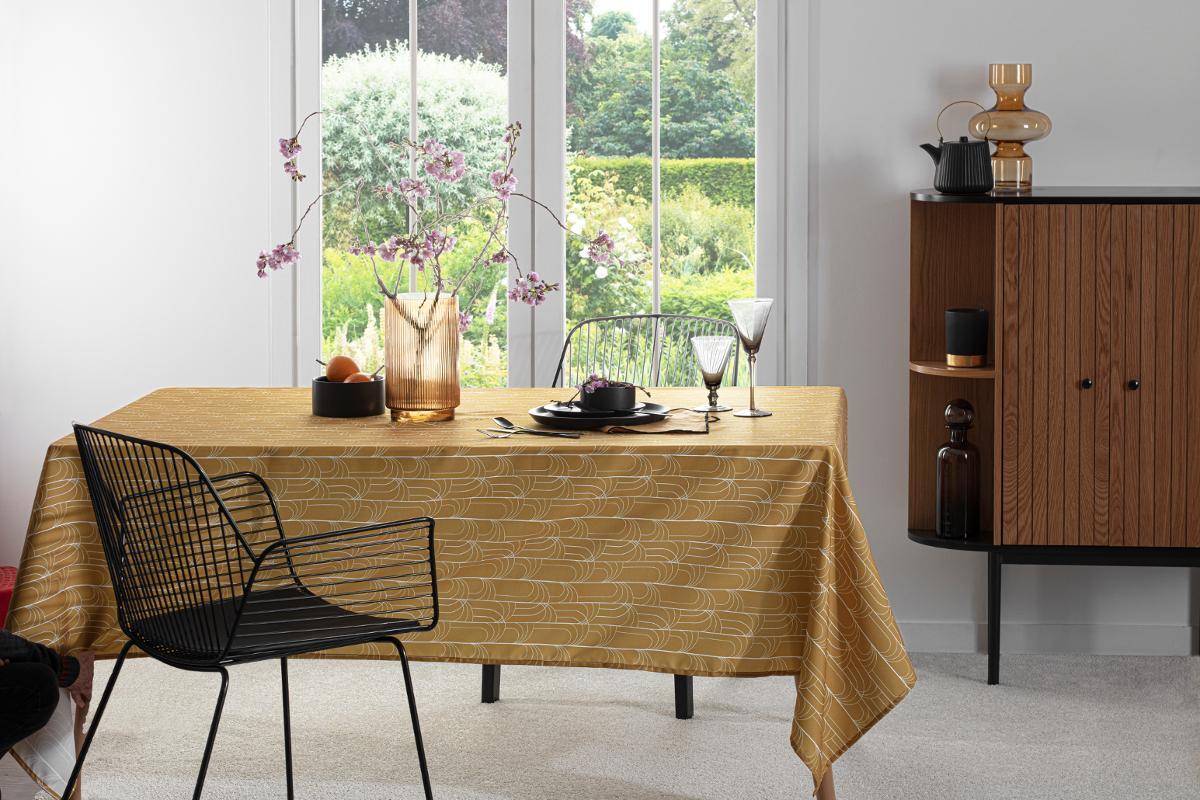 NAPPE ANTI TACHE IMPRIMEE ART DECO 140X240CM