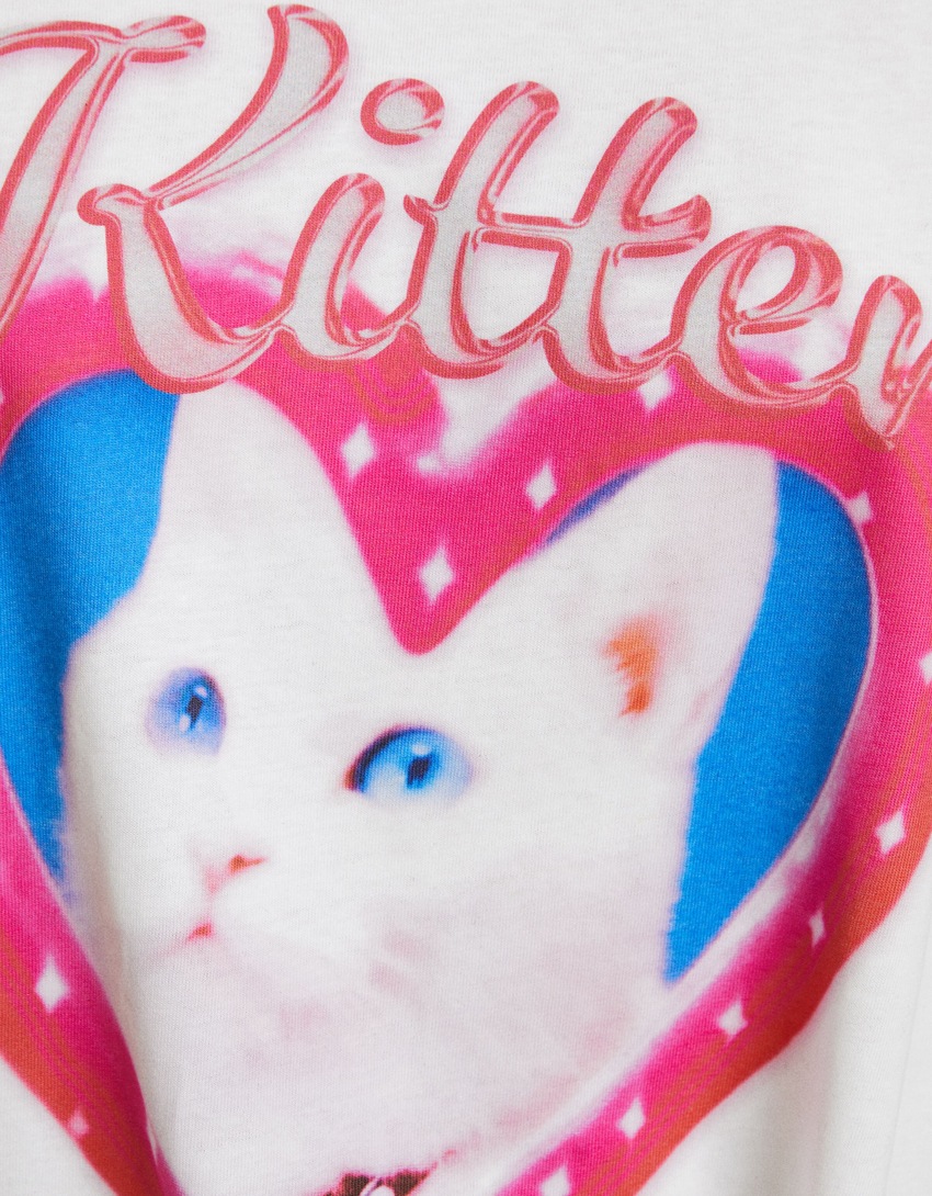 Camiseta de manga curta com estampa da Bershka Wearable Art