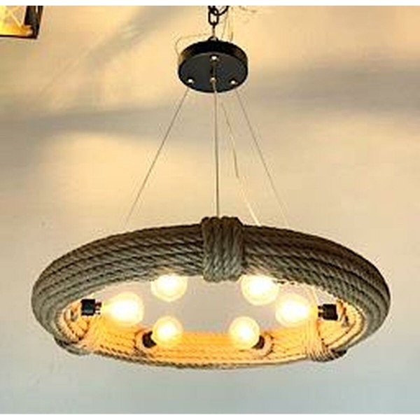 Suspension marron corde (51 x 51 x 10 cm) (47 x 47 x 10 cm)