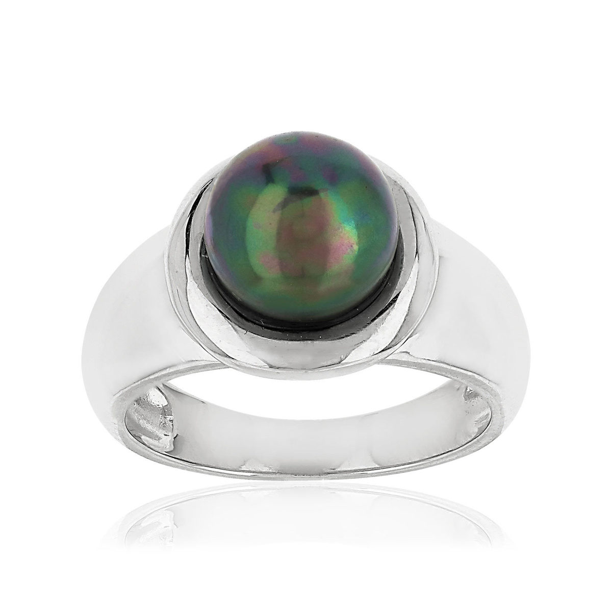 Bague argent 925 perle de culture de Tahiti