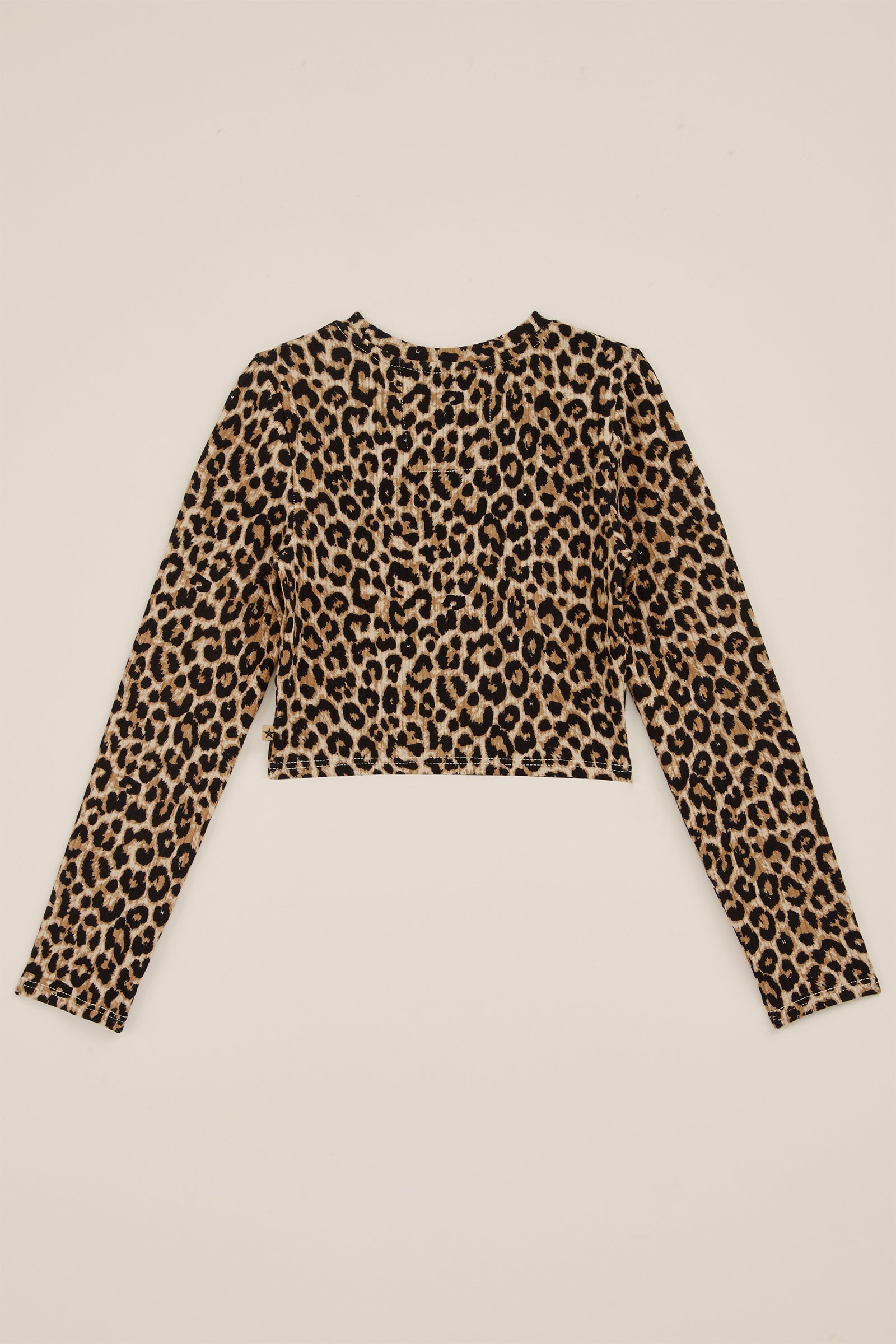 Meisjes cropped T-shirt van ribstof WE Fashion Beige