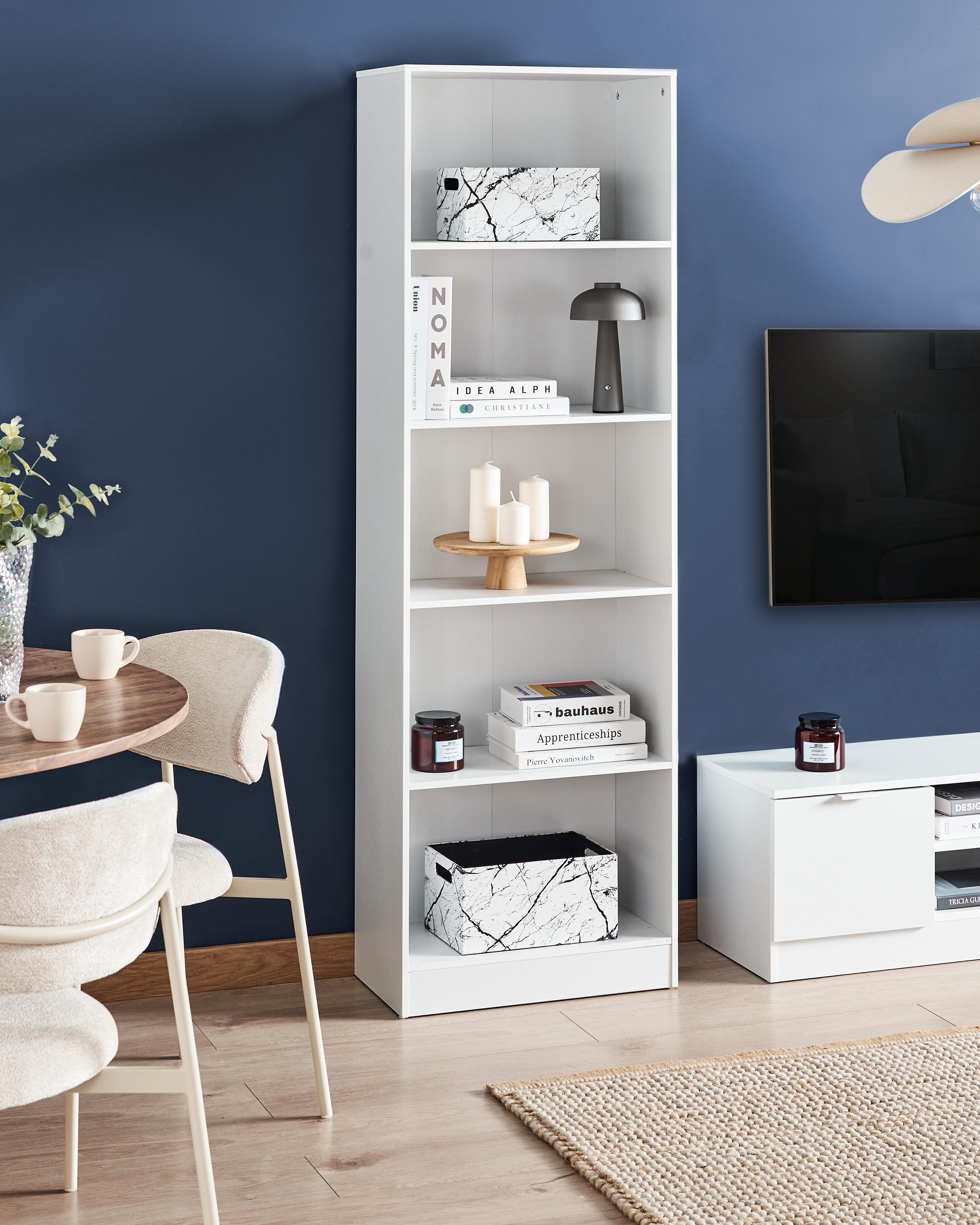 Boekenkast met 5 planken WINNIPEG 174 cm Wit