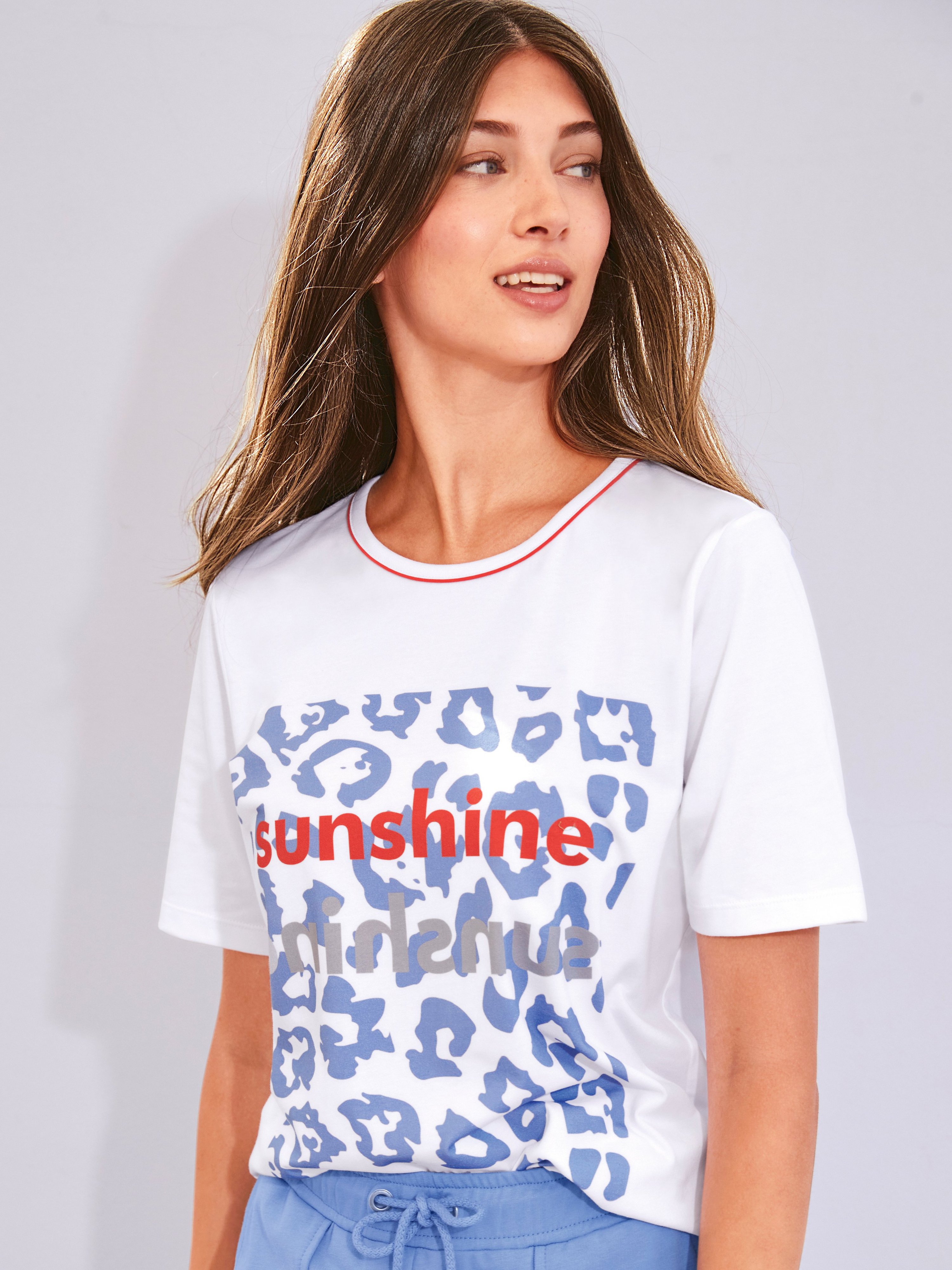 Rundhals-Shirt mit 1/2-Arm