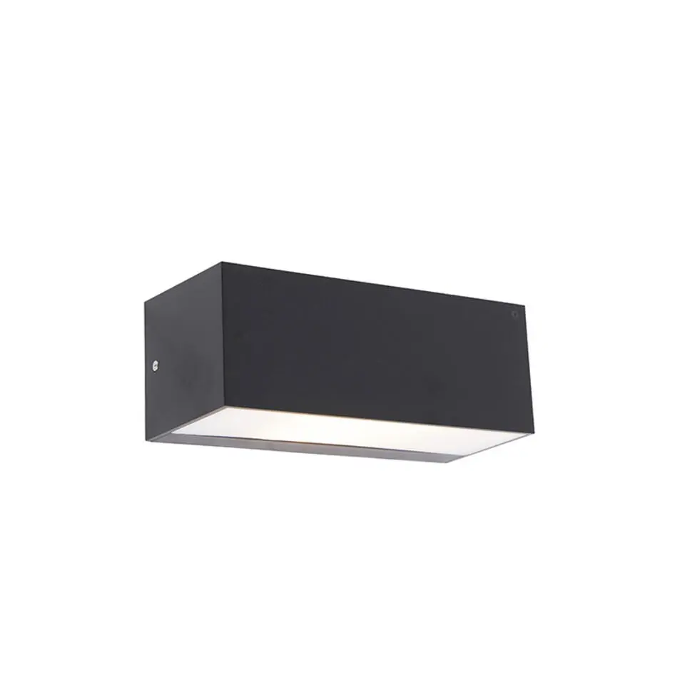 Qazqa wandlampen buiten houks zwart e27