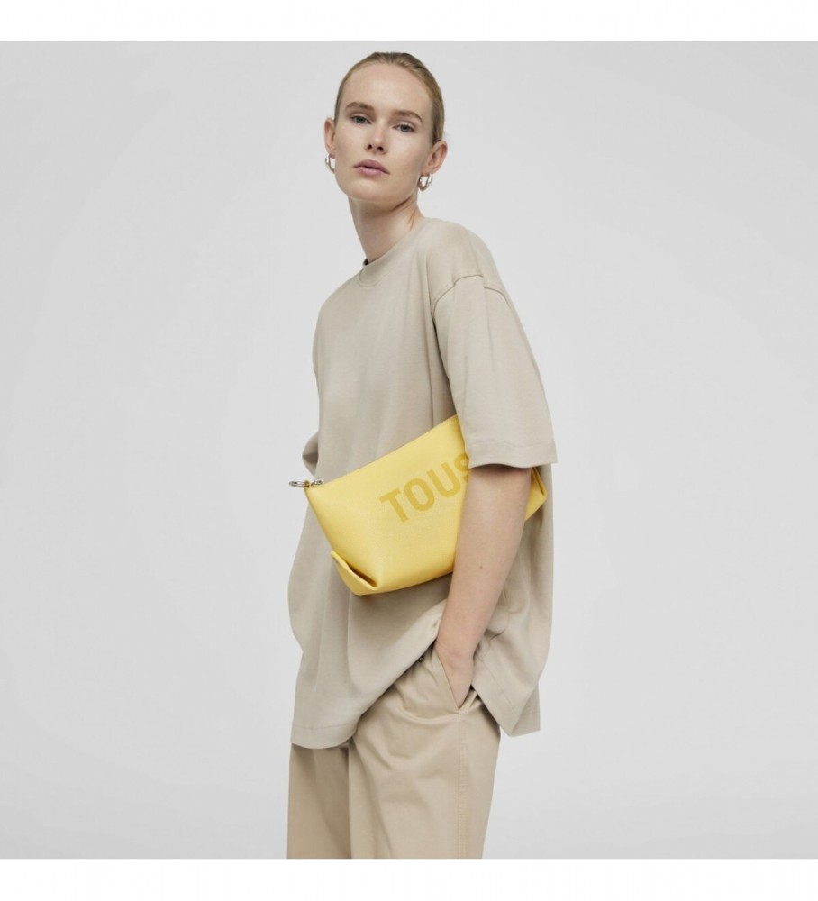 Bolsa transversal de couro Tous tamanho balão amarelo