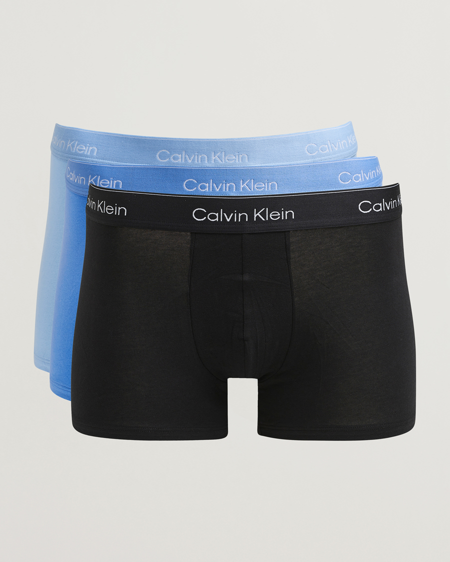 Calvin Klein 3-Pack Icon Cotton Stretch Relaxed Trunk Black/Blue/Green