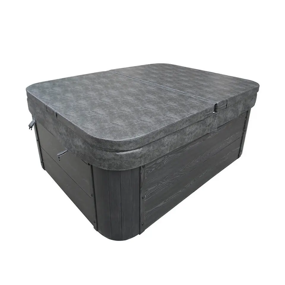 HOME DELUXE WHITE MARBLE buitenwhirlpool met opstap en thermische afdekking