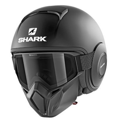Casque Shark STREET DRAK - BLANK MAT - Noir / Gris
